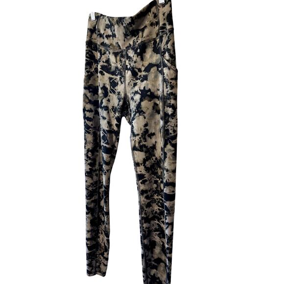 Lululemon Align Tie Dye Black Gray High Rise Ankle Legging Side Pocket Sz 6 Yoga - Picture 1 of 11